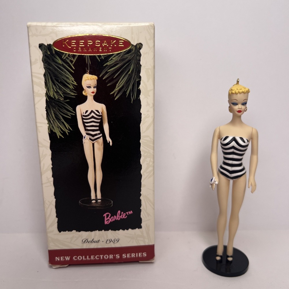 1994 Hallmark Barbie Debut 1959 Keepsake Ornament #1 Collector Series Boxed